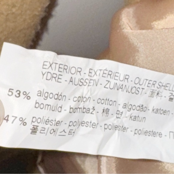 Zara Cotton Blend Double Breasted Camel Trench Coat Sz Medium Soft Single Button - Picture 10 of 16